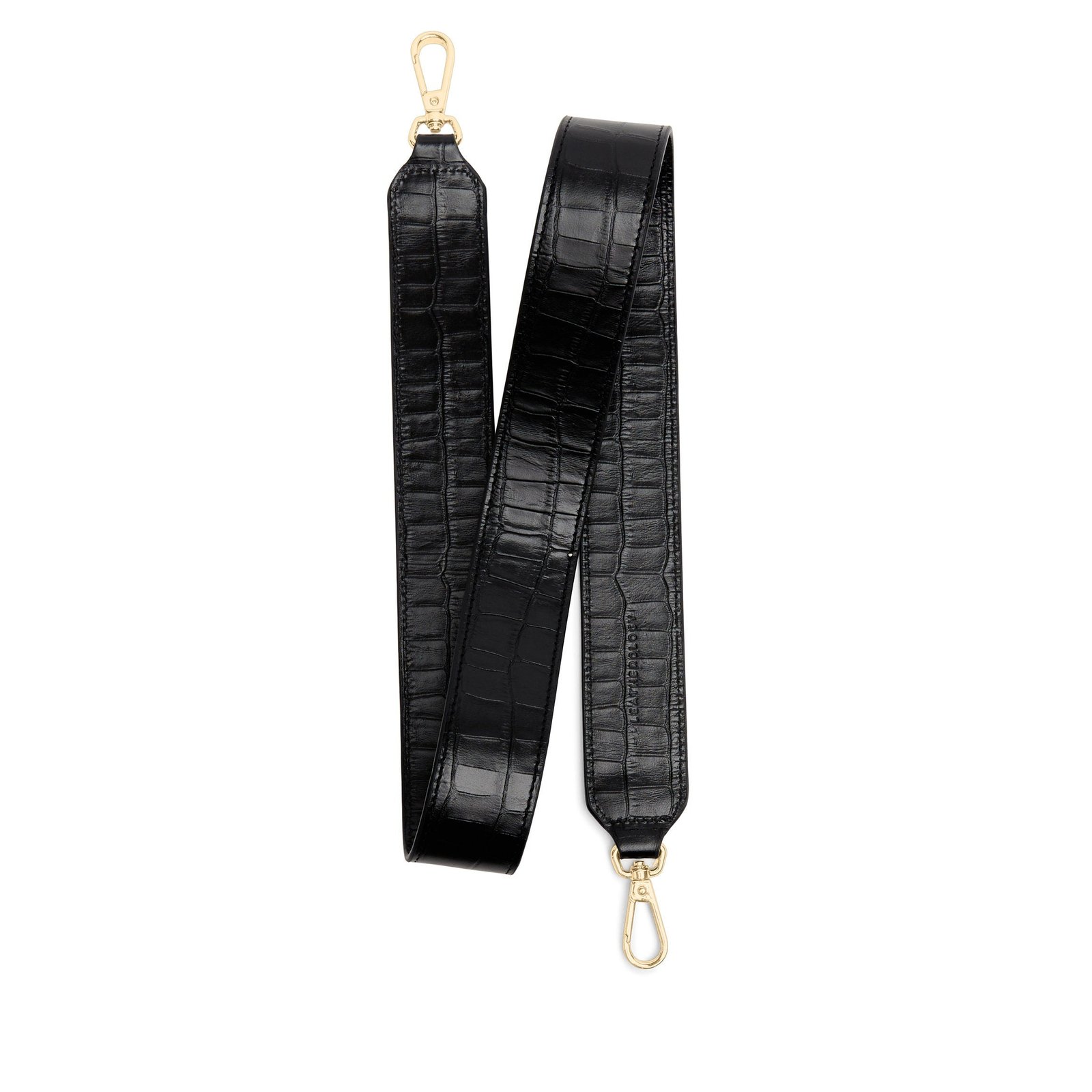 Guitar-Short-Crossbody-Strap-Black-S33-355.jpg Styles Wish Guitar Short Strap Black Croc - Image 1